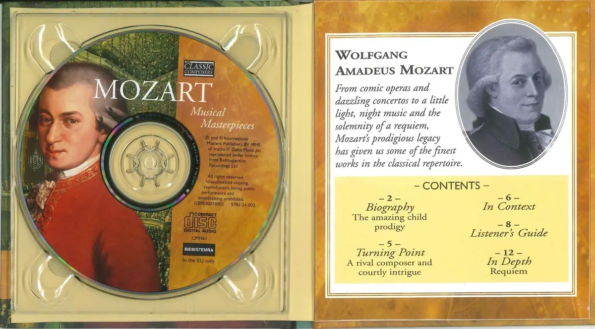 Mozart Musical Masterpieces (2002) CD & Booklet, Classic Composers, 11 Tracks - image 3 | Free standard UK delivery included | Discount Quality Products
