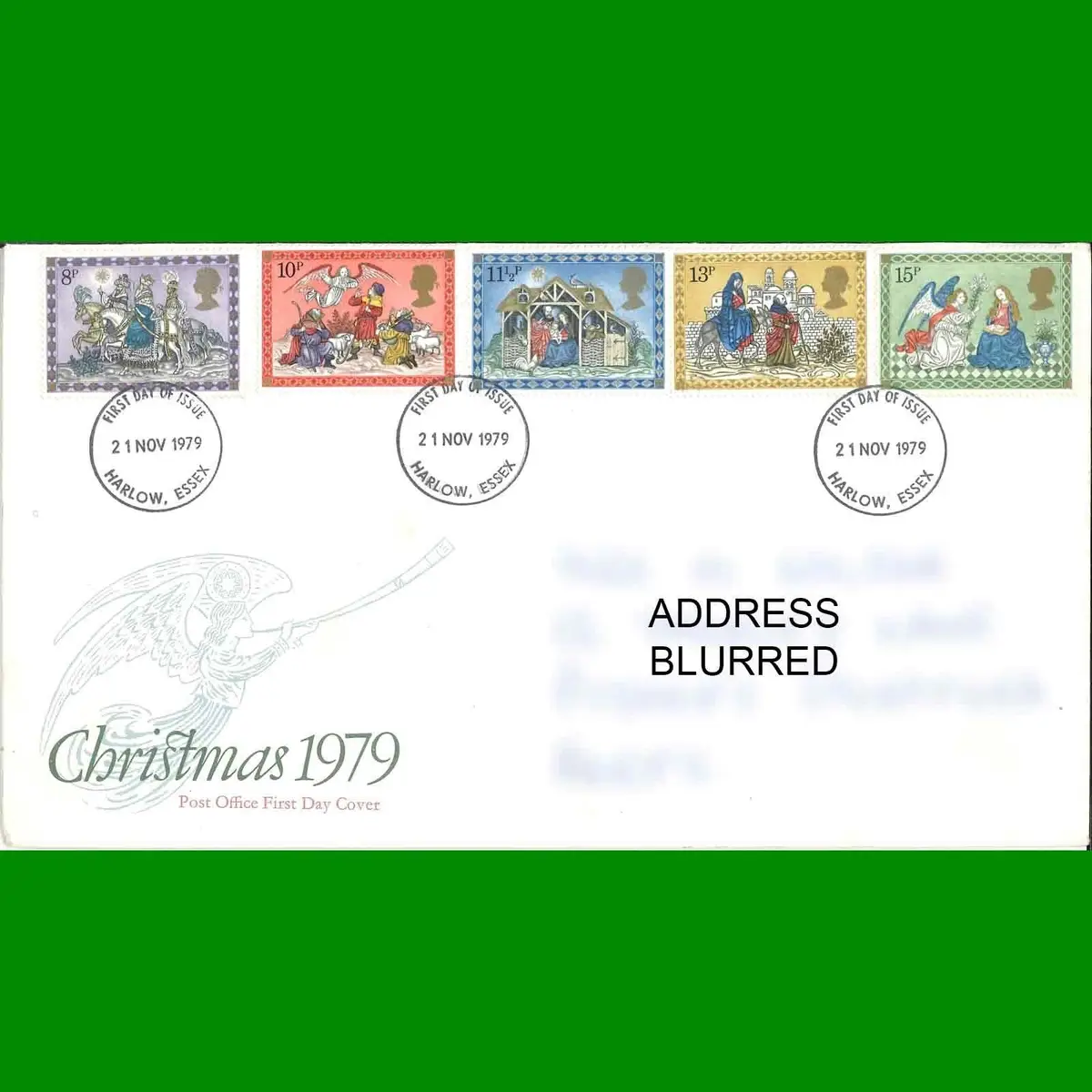 FDC Christmas 1979 Commemorative Post Office First Day Cover Stamps, 21.11.1979
