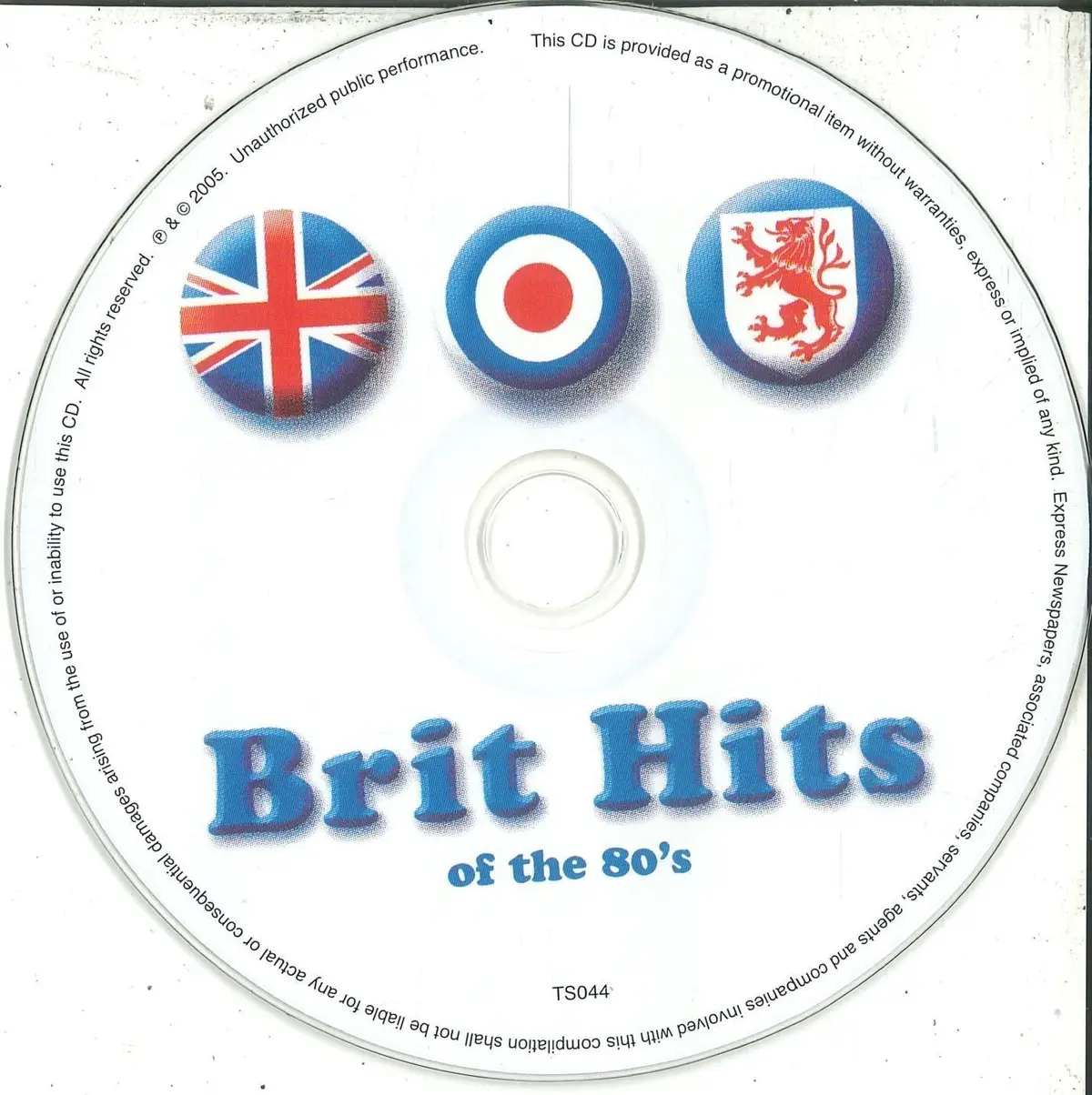 Brit Hits of The 80's (2005) Daily Star Promo CD, Various Artists, 15 Tracks - image 2 | Free standard UK delivery included | Discount Quality Products