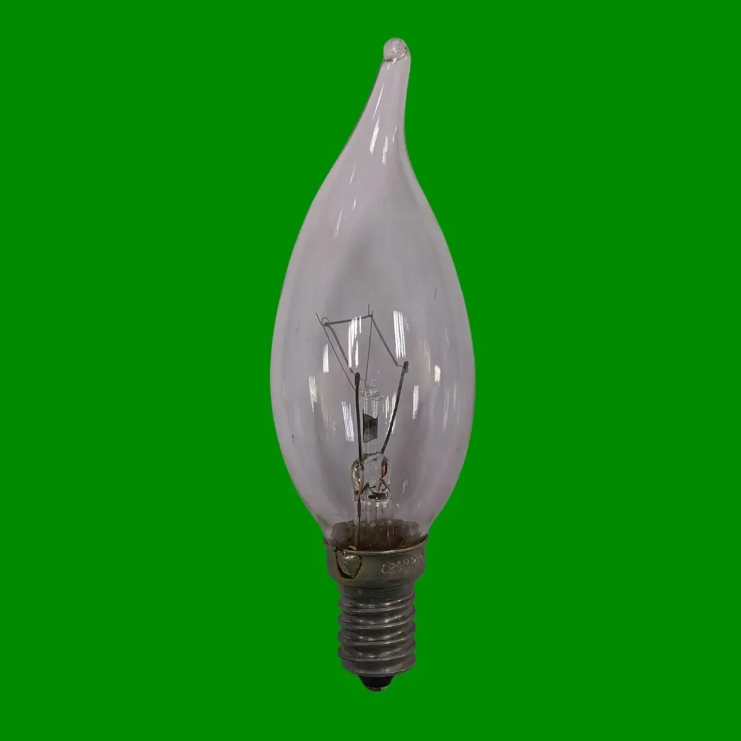 1x 40W Crompton Clear Bent Tip Candle Light Bulb SES E14 Small Edison Screw Lamp - image 2 | Free standard UK delivery included | Discount Quality Products