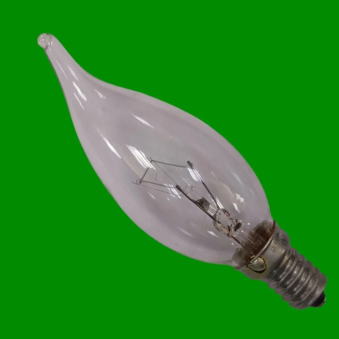 1x 40W Crompton Clear Bent Tip Candle Light Bulb SES E14 Small Edison Screw Lamp - image 3 | Free standard UK delivery included | Discount Quality Products