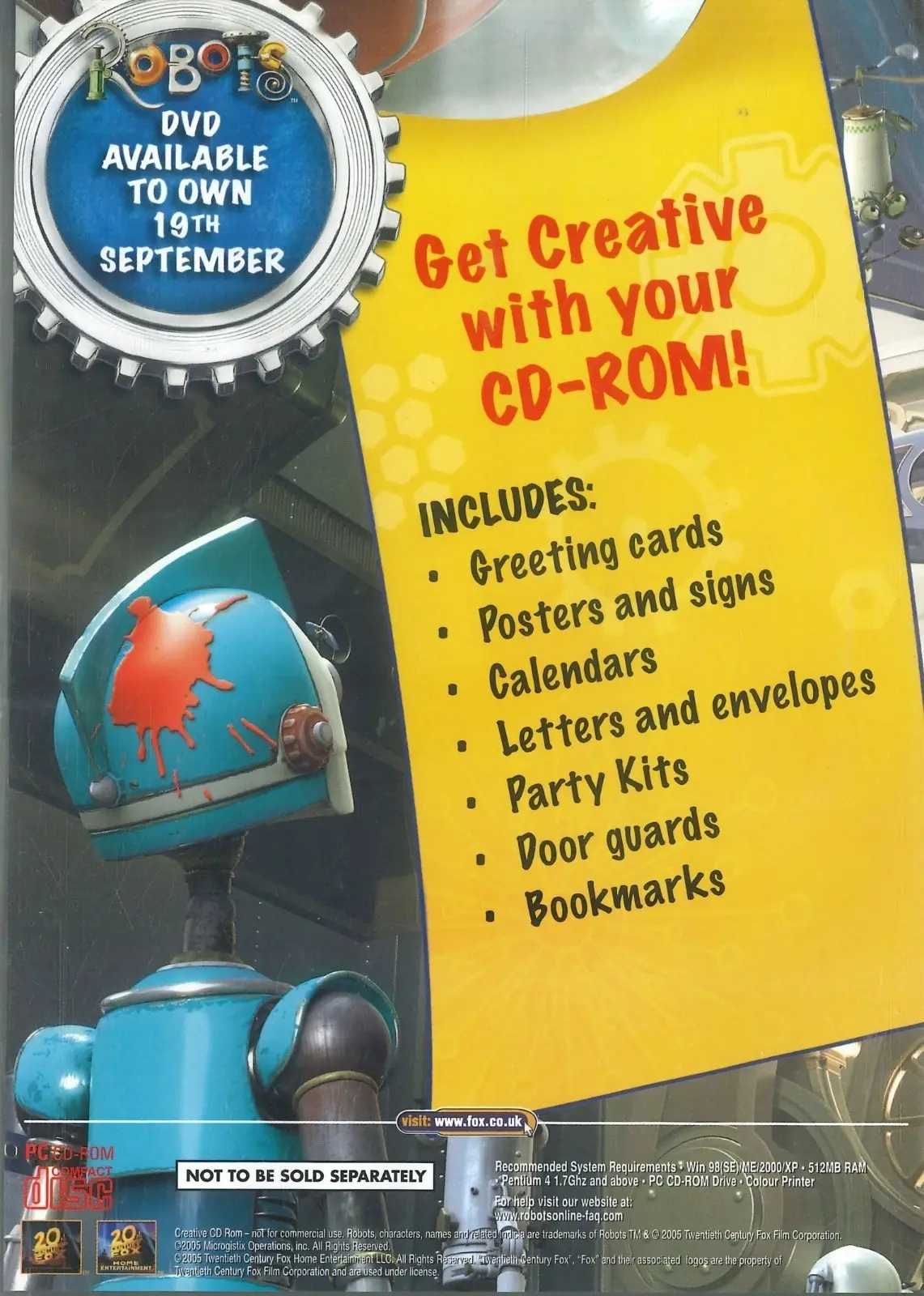 Robots: Creative Studio Activity Disc CD-ROM, Windows - image 2 | Free standard UK delivery included | Discount Quality Products