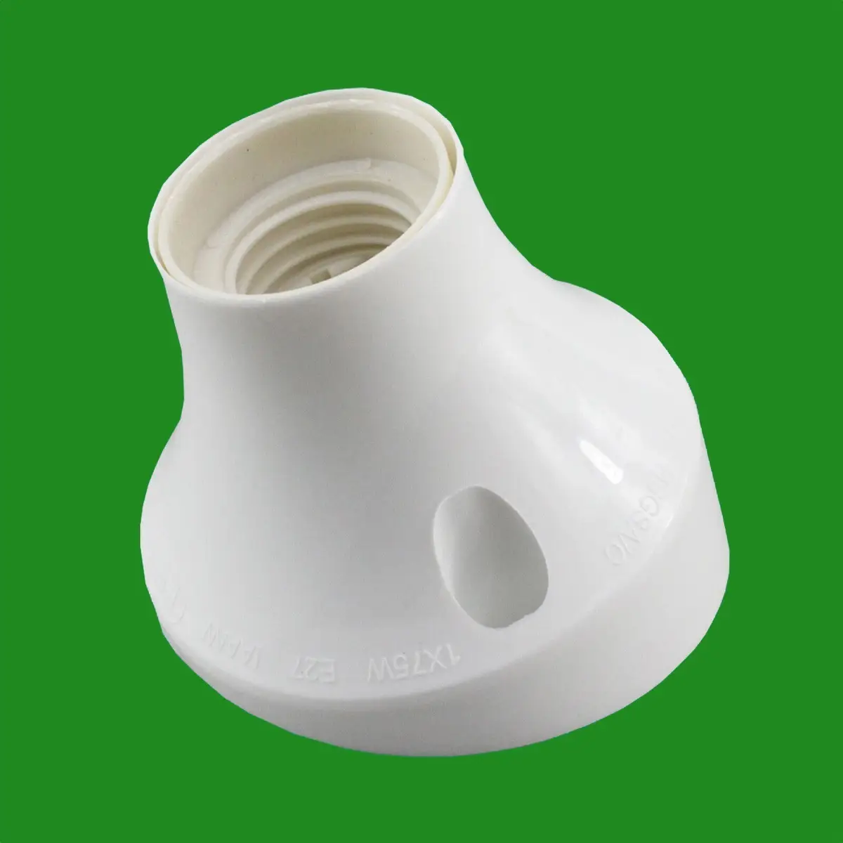 1x Edison Screw White Angled Lamp Holder ES E27 Light Bulb Wall Fixing Socket - image 2 | Free standard UK delivery included | Discount Quality Products