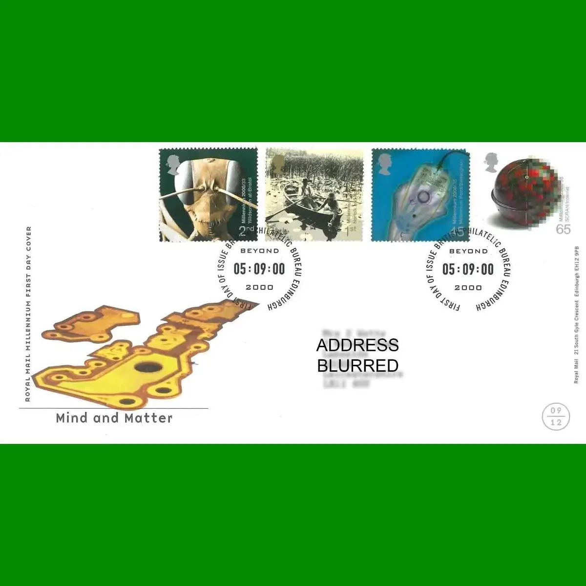 FDC Millennium Projects Mind and Matter, Royal Mail First Day Cover, 5.9.2000