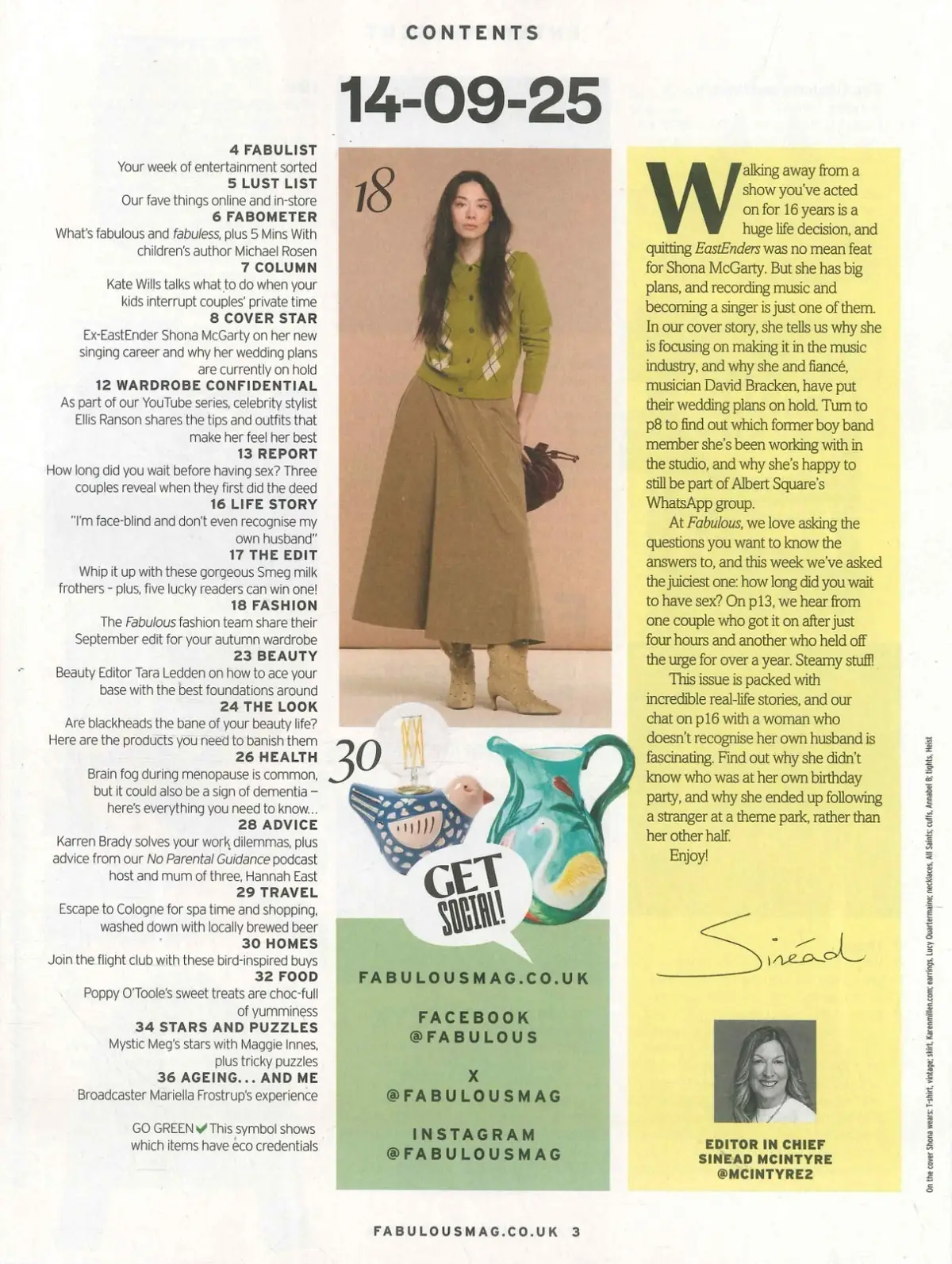 Fabulous Magazine: Shona McGarty, Michael Rosen, Mariella Frostrup, 14.9.25 - image 2 | Free standard UK delivery included | Discount Quality Products