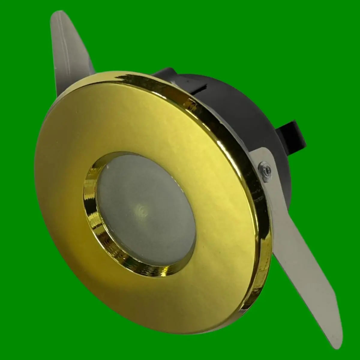 1x Brass Recessed IP65 Shower Downlight MR16 Max 50W, Bathroom Ceiling Spotlight