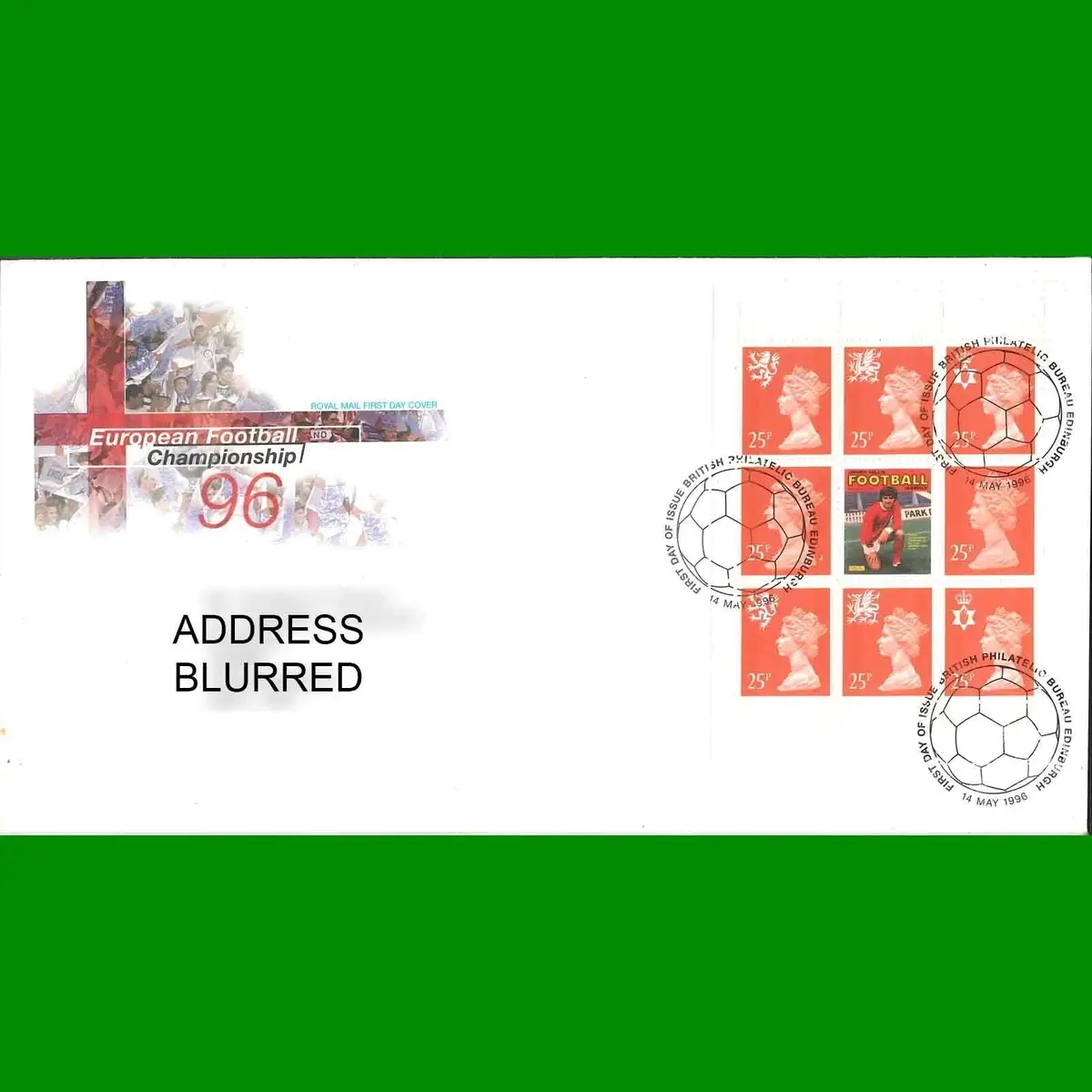FDC Football Legends Commemorative Royal Mail First Day Cover, 14.5.1996