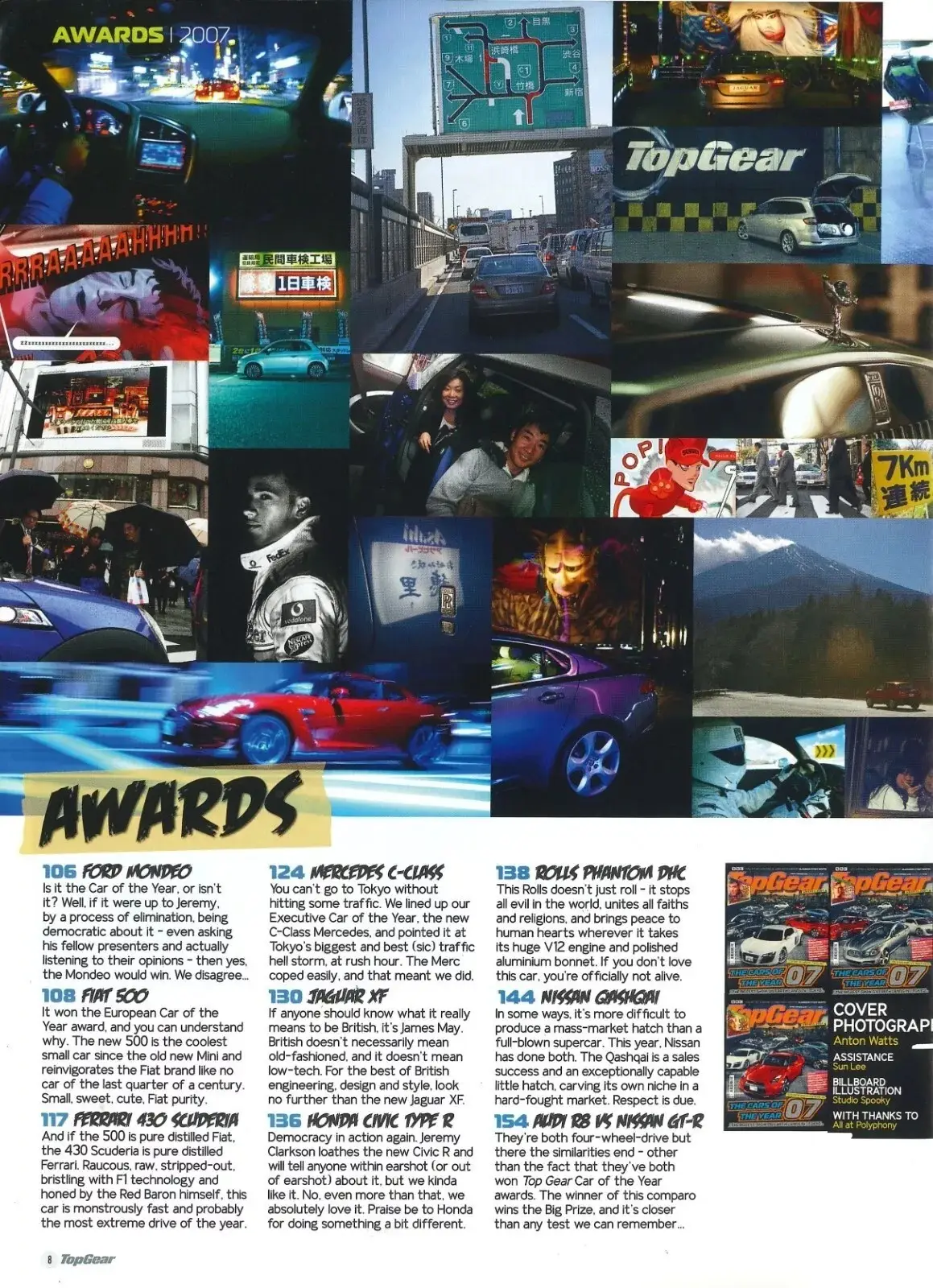 BBC Top Gear Magazine Issue 174, Clarkson Cover, Jaguar XF, Awards 2007 (Crease) - image 3 | Free standard UK delivery included | Discount Quality Products