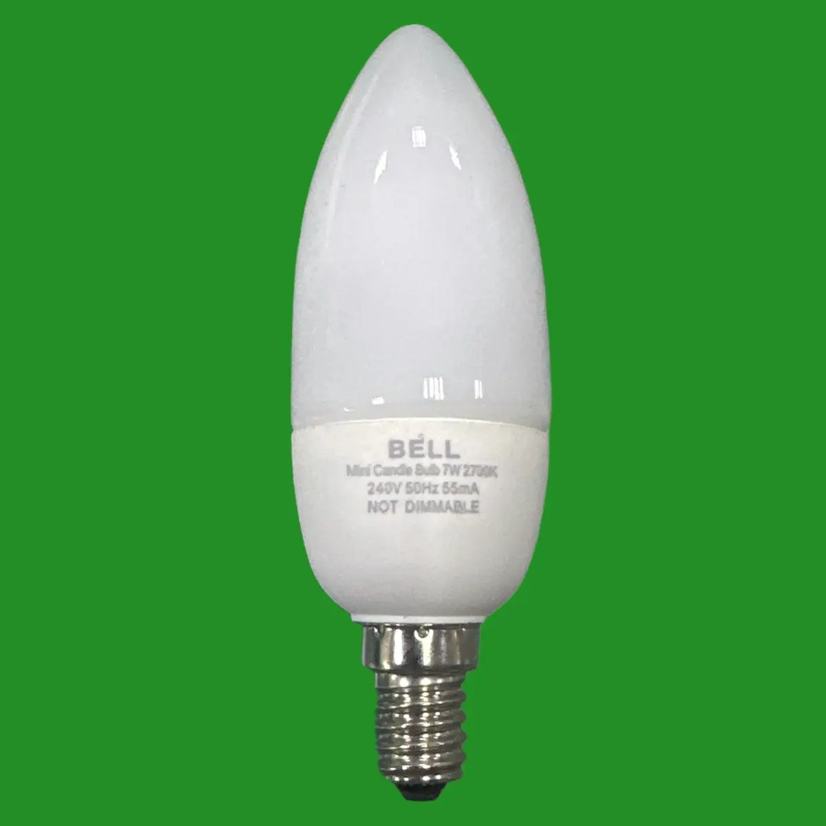 2x 7W (=40W) BELL CFL Candle Light Bulbs Low Energy SES E14 Small Screw Lamp - image 2 | Free standard UK delivery included | Discount Quality Products