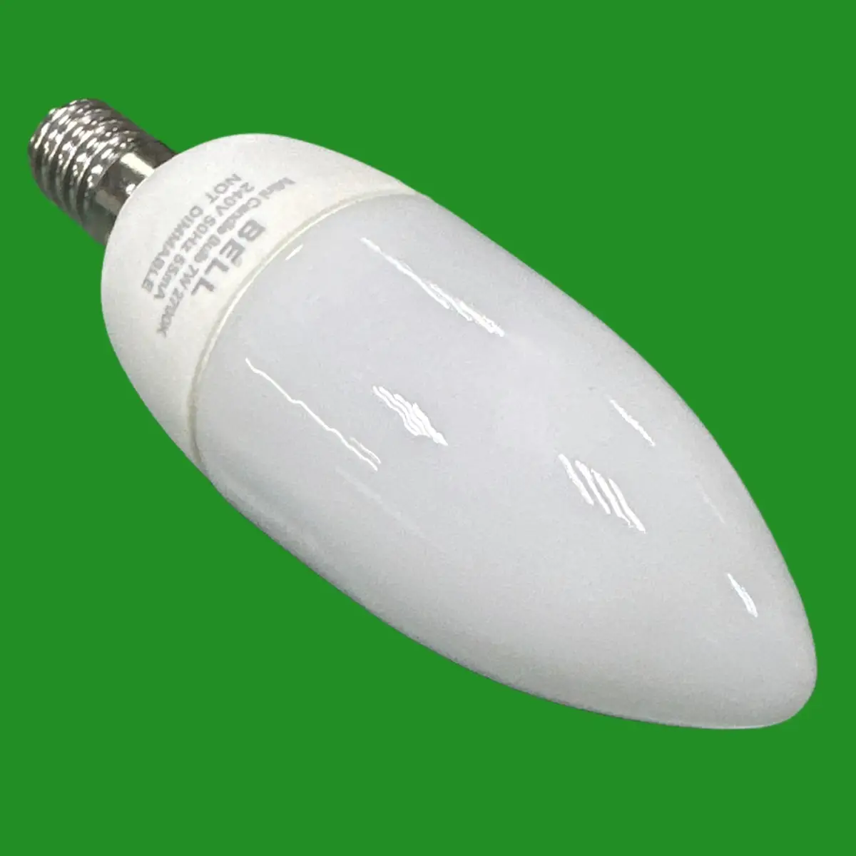 2x 7W (=40W) BELL CFL Candle Light Bulbs Low Energy SES E14 Small Screw Lamp - image 3 | Free standard UK delivery included | Discount Quality Products