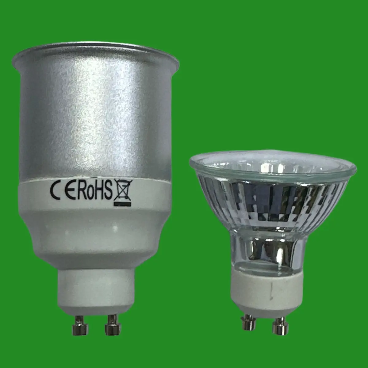 4x 11W Dimmable GU10 80mm Long Barrel CFL Light Bulbs Reflector 6400K Daylight