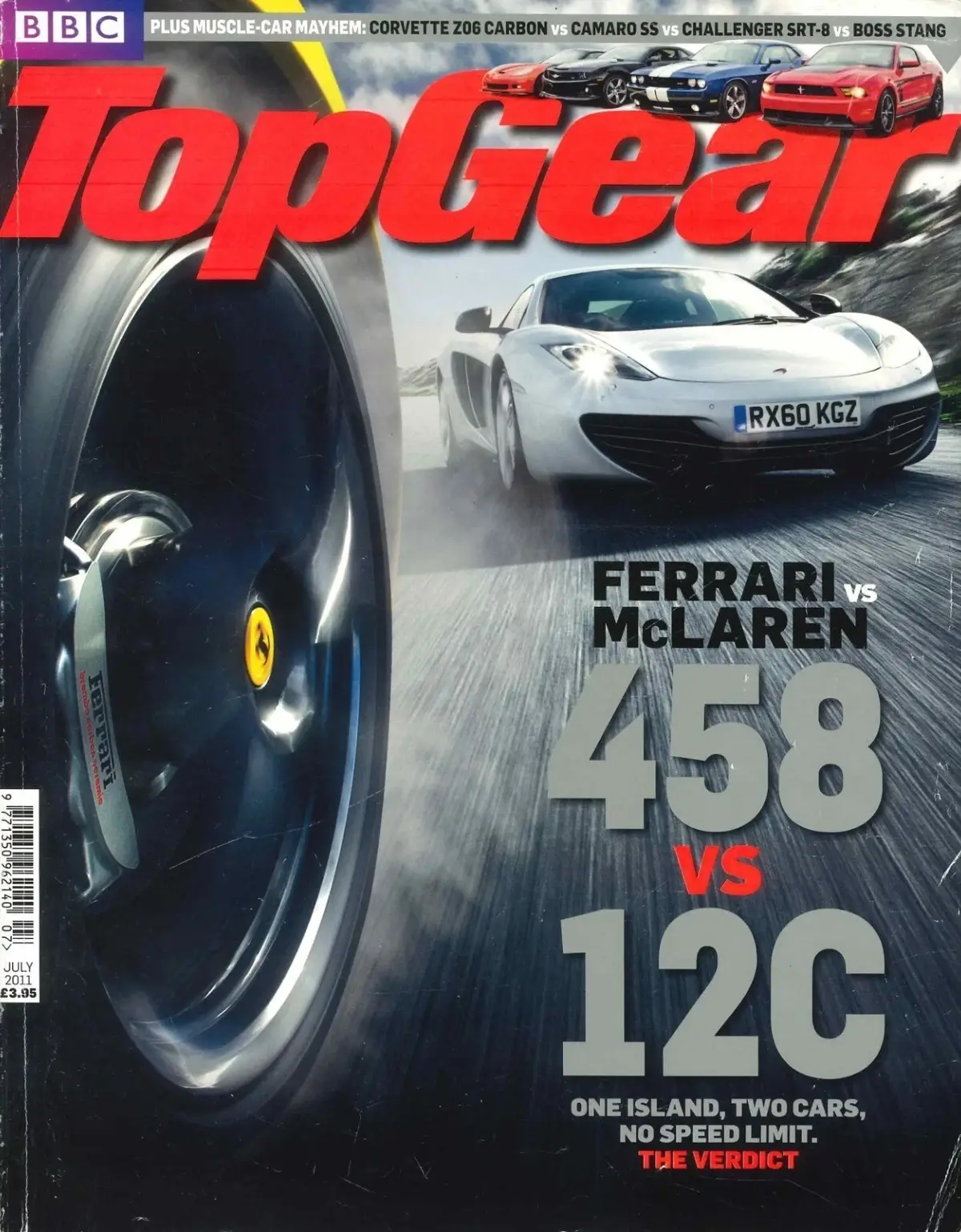 BBC Top Gear Magazine: Issue #219, Ferrari vs McLaren, Audi, Jaguar, July 2011