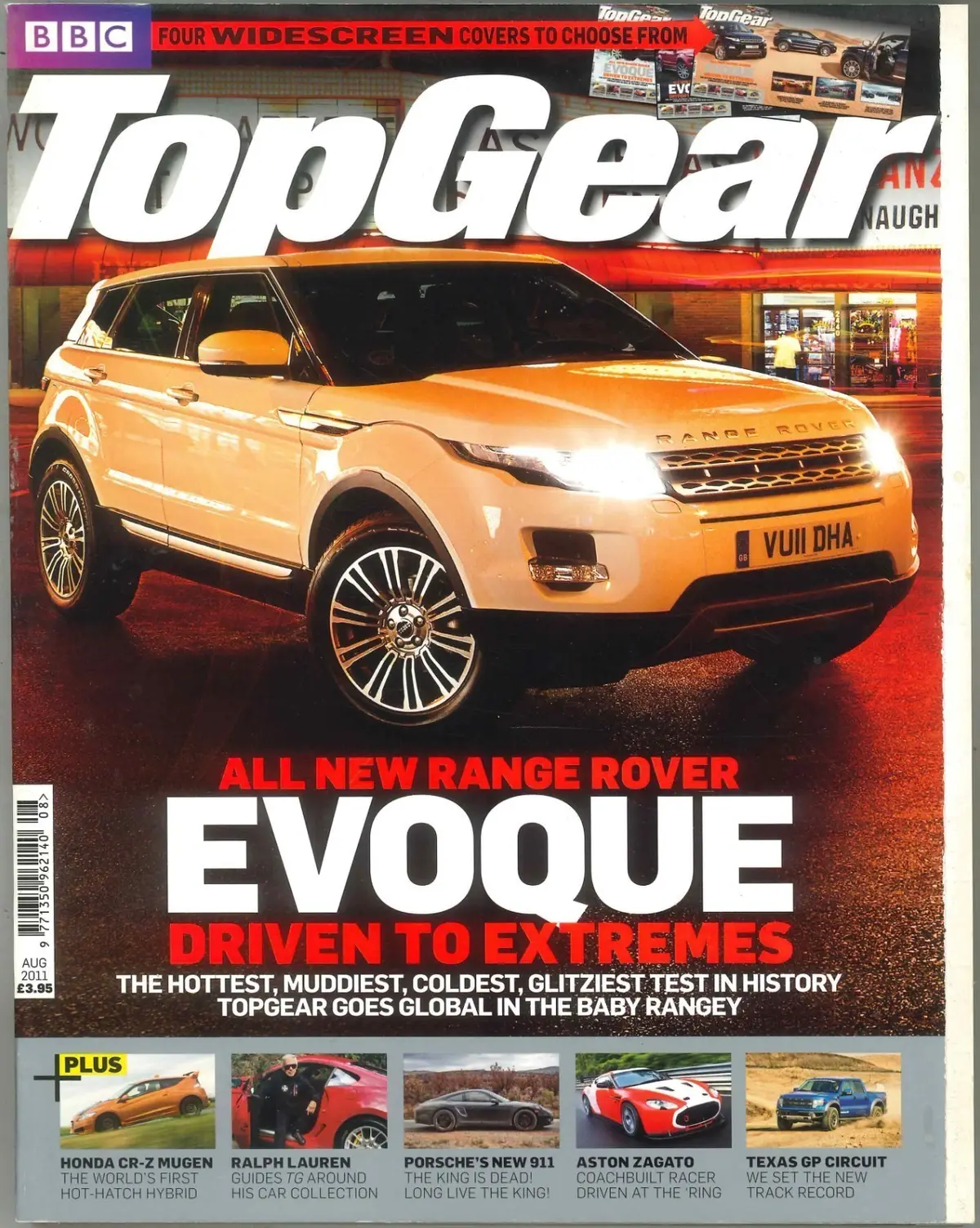 BBC Top Gear Magazine: Issue #220, Range Rover Evoque, Porsche 911, Aug 2011