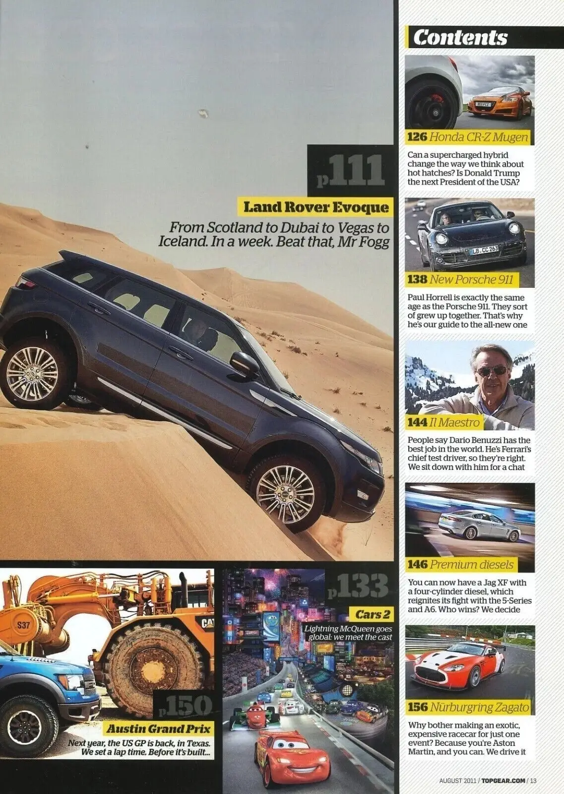 BBC Top Gear Magazine: Issue #220, Range Rover Evoque, Porsche 911, Aug 2011 - image 3 | Free standard UK delivery included | Discount Quality Products