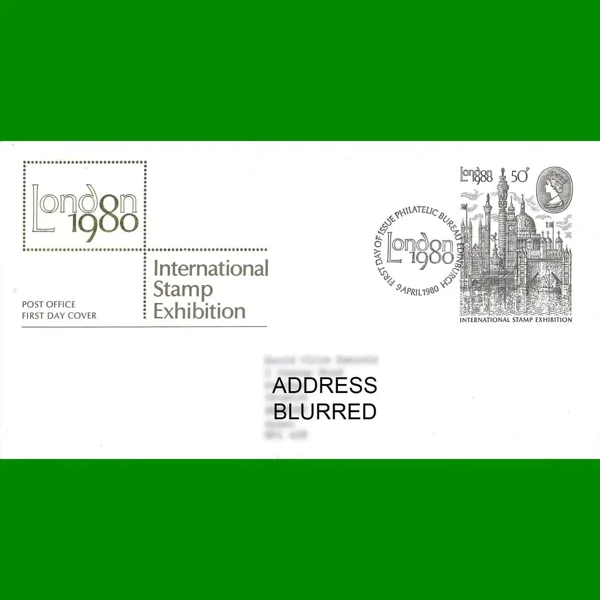 FDC London International Stamp Exhibition Post Office First Day Cover, 9.4.1980