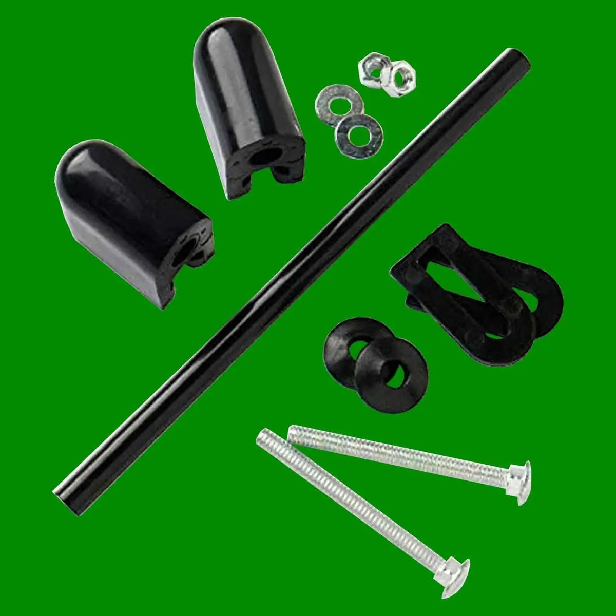 1x Toilet Fitting Seat Kit Classic Black Hinge Universal Replacement Repair Bar