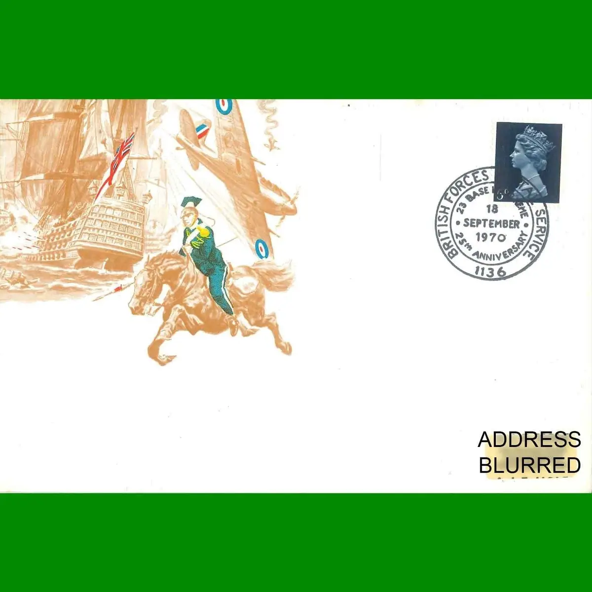 FDC British Forces 25th Anniversary, Queen Elizabeth, First Day Cover 18.9.1970
