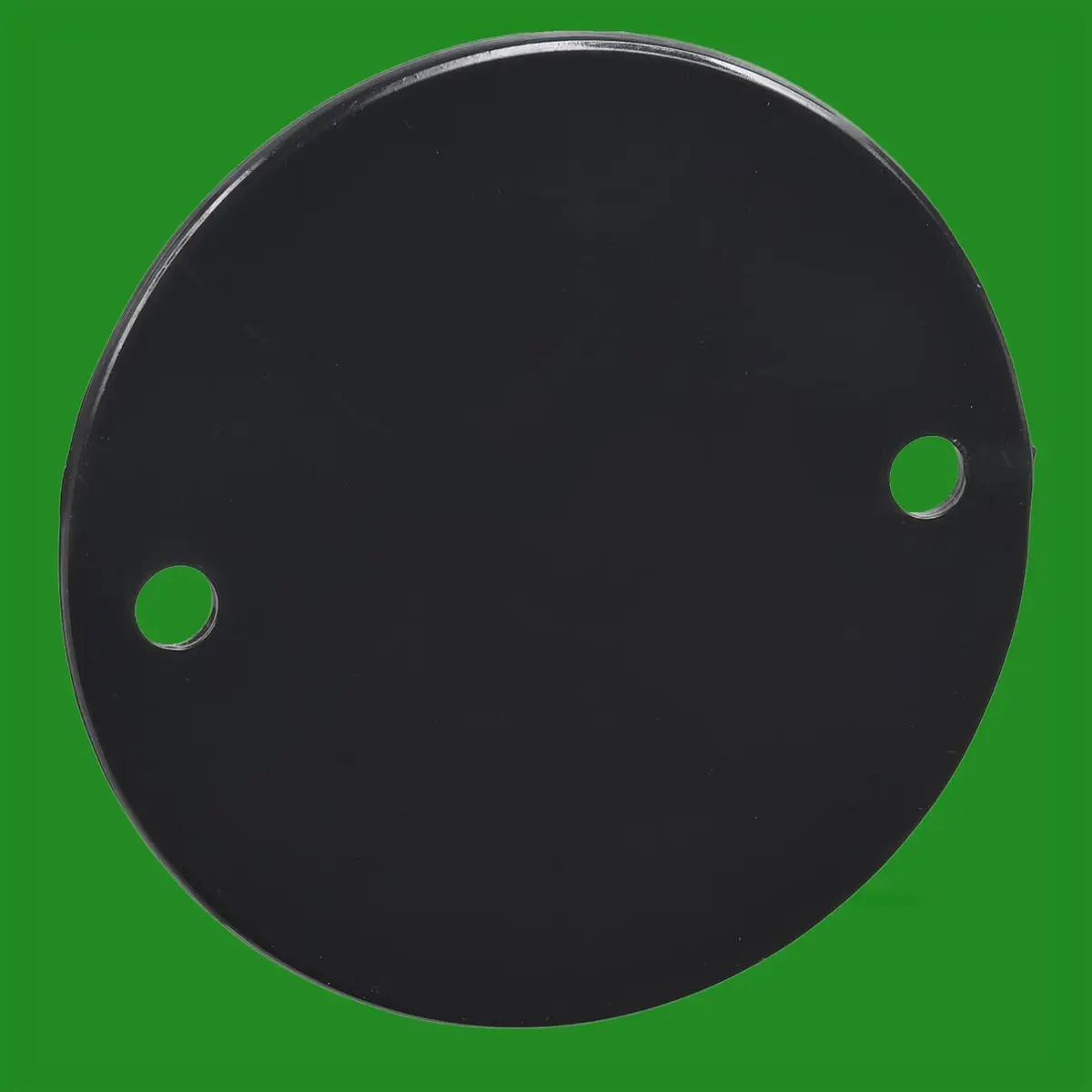 4x 65mm Black PVC Circular Box Lids Electrical Conduit Cover Plate Twin Hole