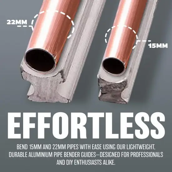 2pc Pipe Bender Profiles Guides for Copper, Aluminium & Steel Pipes, 15mm & 22mm - image 3 | Free standard UK delivery included | Discount Quality Products