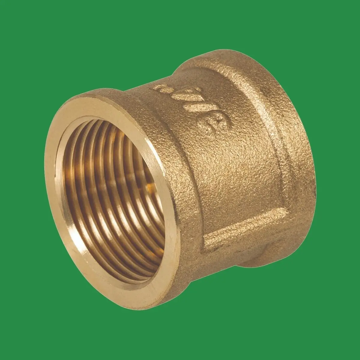 Brass Socket - 3/4" Female x 3/4" Female Plumbing Pipe Stop Screw Durable Solid
