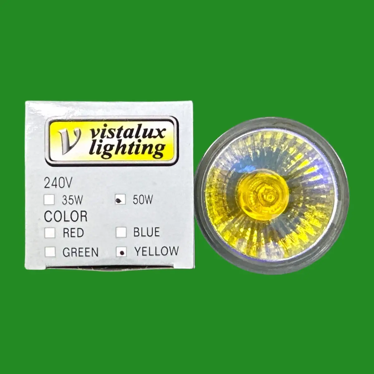 10x 50W GU10 Yellow Coloured Dimmable Halogen Reflector Spot Down Light Bulb - image 3 | Free standard UK delivery included | Discount Quality Products