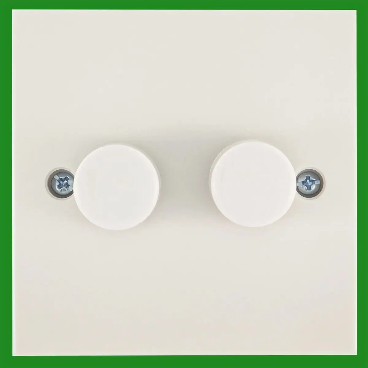 1x Dimmer Light Switch 2 Gang 2 Way Lighting Lamp Rotary Knob, 60W-400W White - image 2 | Free standard UK delivery included | Discount Quality Products