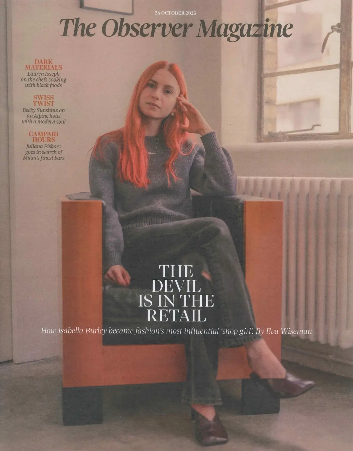 Observer Magazine: Isabella Burley, Johnny Drain, Nigel Slater, Milan, 26.10.25