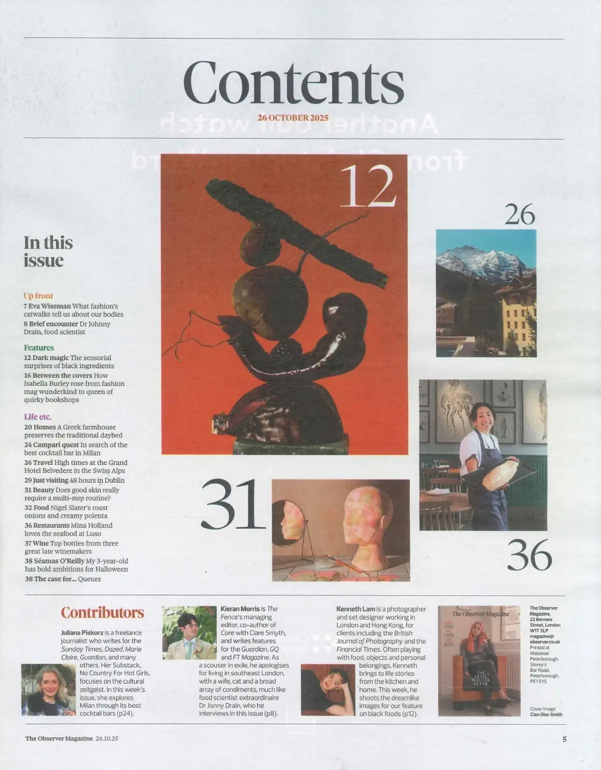 Observer Magazine: Isabella Burley, Johnny Drain, Nigel Slater, Milan, 26.10.25 - image 3 | Free standard UK delivery included | Discount Quality Products