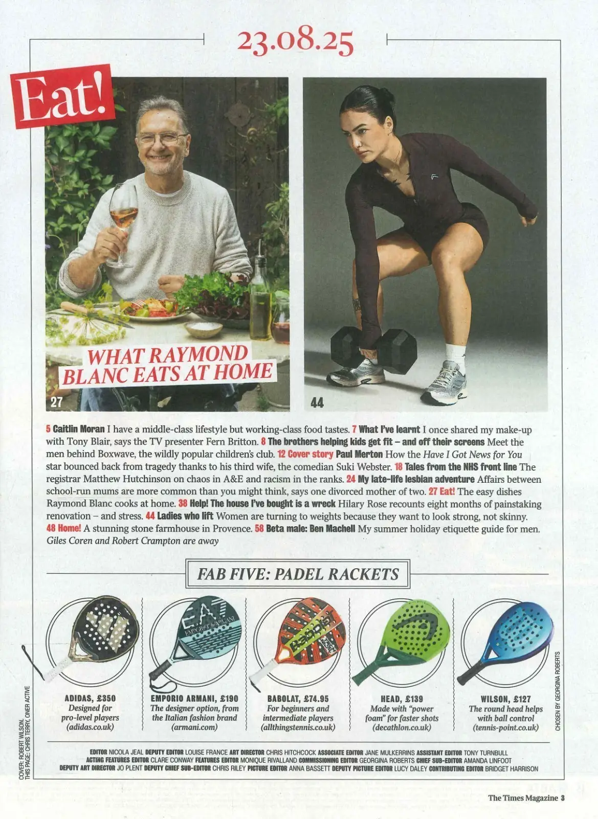 Times Magazine: Paul Merton, Suki Webster, Fern Britton, Caitlin Moran, 23.8.25 - image 2 | Free standard UK delivery included | Discount Quality Products