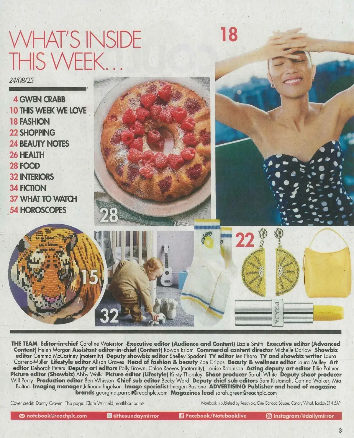 Sunday Mirror Notebook Magazine: Gwen Crabb, Holly Aitchison, Rugby, 24.8.25 - image 2 | Free standard UK delivery included | Discount Quality Products