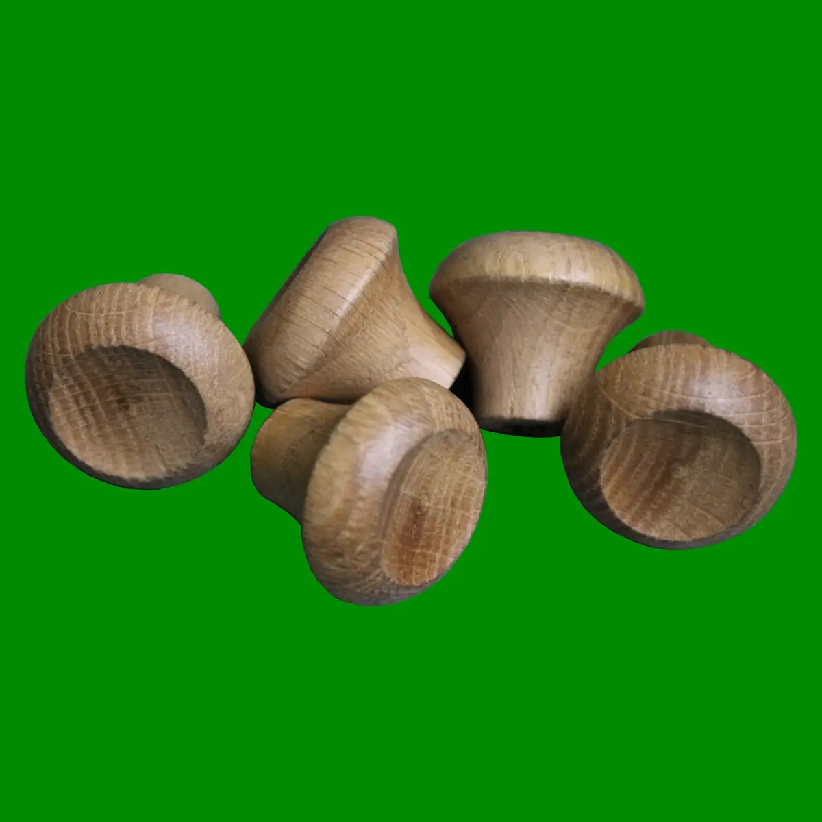 1x Small Concave Wooden Oak Knob Handle 32mm, Cabinet Drawer Kitchen Cupboard - image 2 | Free standard UK delivery included | Discount Quality Products