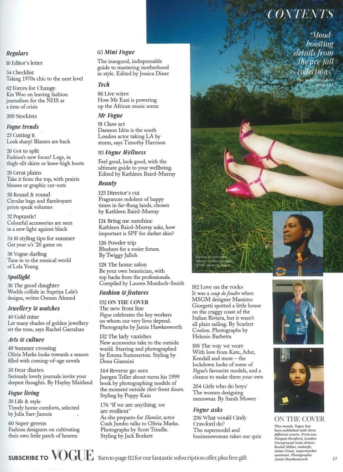 Vogue Magazine: Rachel Millar, Cush Jumbo, Damson Idris, Fashion, July 2020 - image 2 | Free standard UK delivery included | Discount Quality Products