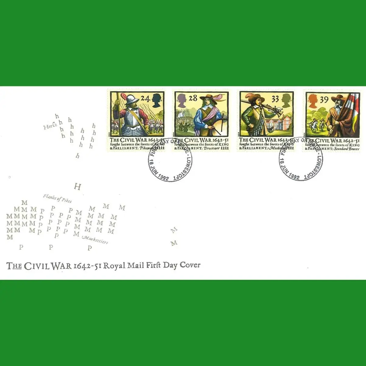 FDC The Civil War 1642-51 Commemorative Royal Mail First Day Cover, 16.6.1992