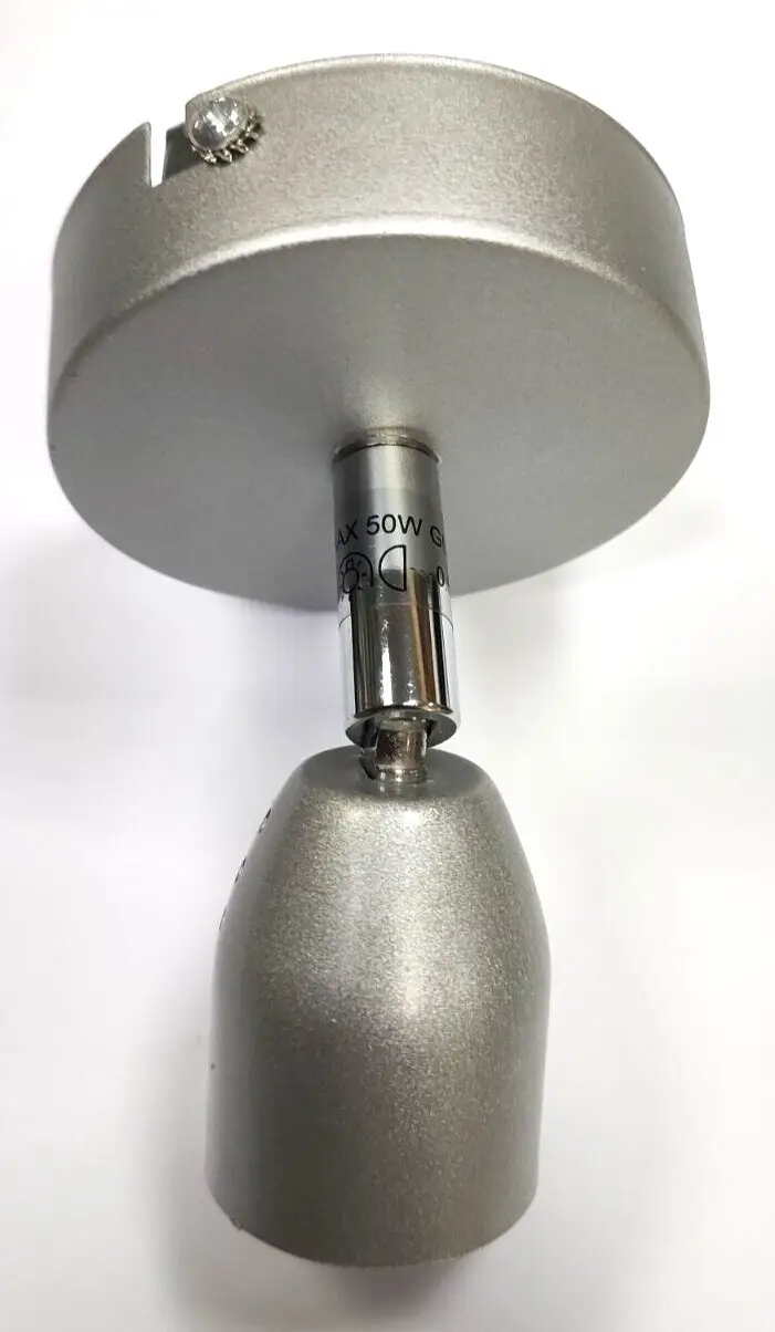 1x Silver Round Plate GU10 Spotlight Fitting, Ceiling, Wall Mount, Max 50W - image 4 | Free standard UK delivery included | Discount Quality Products