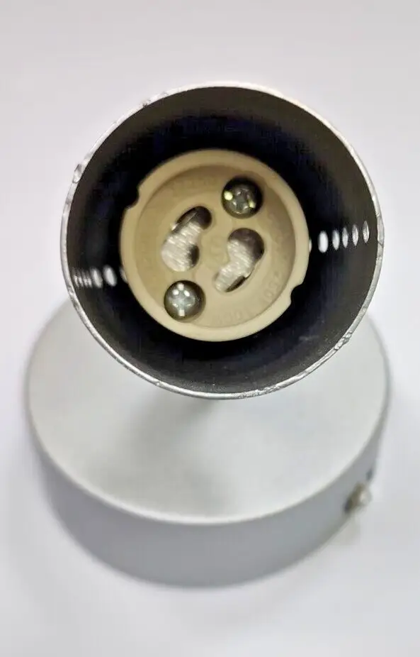1x Silver Round Plate GU10 Spotlight Fitting, Ceiling, Wall Mount, Max 50W - image 6 | Free standard UK delivery included | Discount Quality Products
