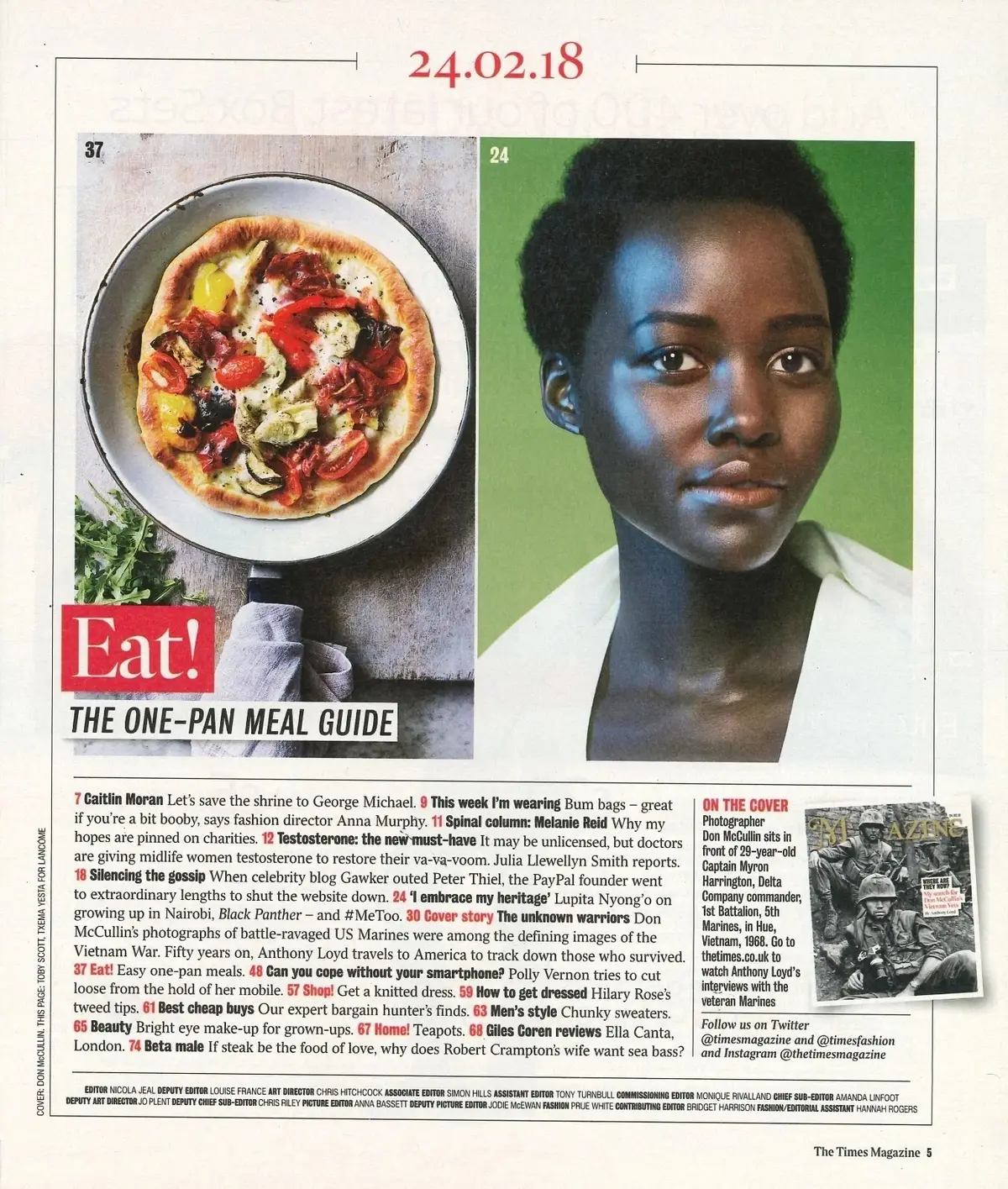 Times Magazine: Don McCullin's Vietnam War Veterans, Lupita Nyong'o, 24.2.18 - image 2 | Free standard UK delivery included | Discount Quality Products