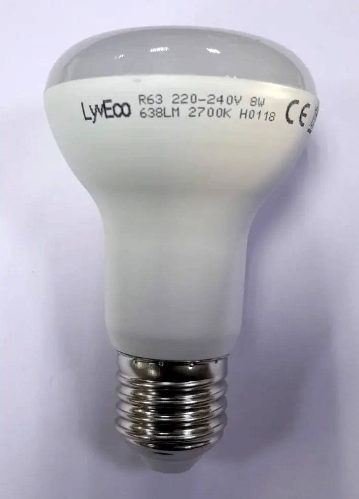 1x 8W (=55W) R63 LED Pearl Reflector Light Bulbs 2700K ES E27 Edison Screw Lamp - image 3 | Free standard UK delivery included | Discount Quality Products