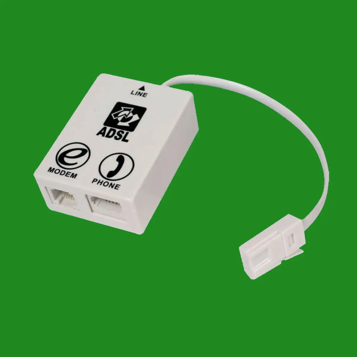 BT ADSL Broadband Micro Filter Phone Modem Line Telephone RJ11 Fly Lead White