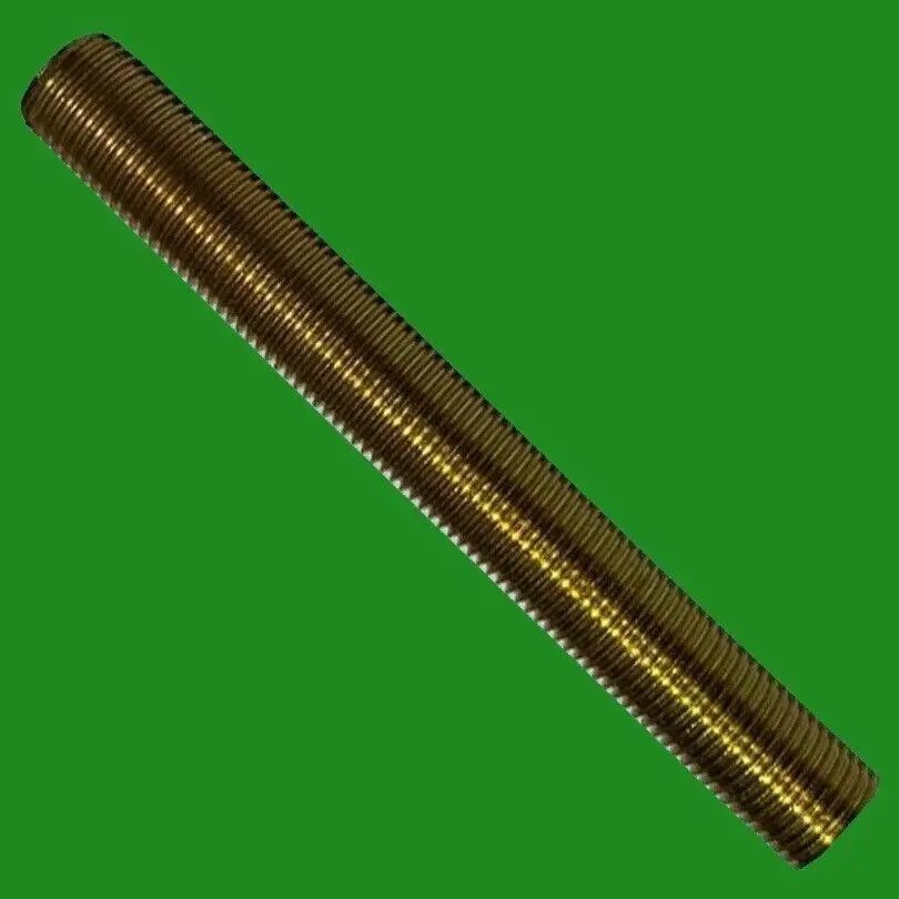 M10 Brass Coated 300mm x 10mm Allthread Hollow Threaded Tube, Electrical Lamp