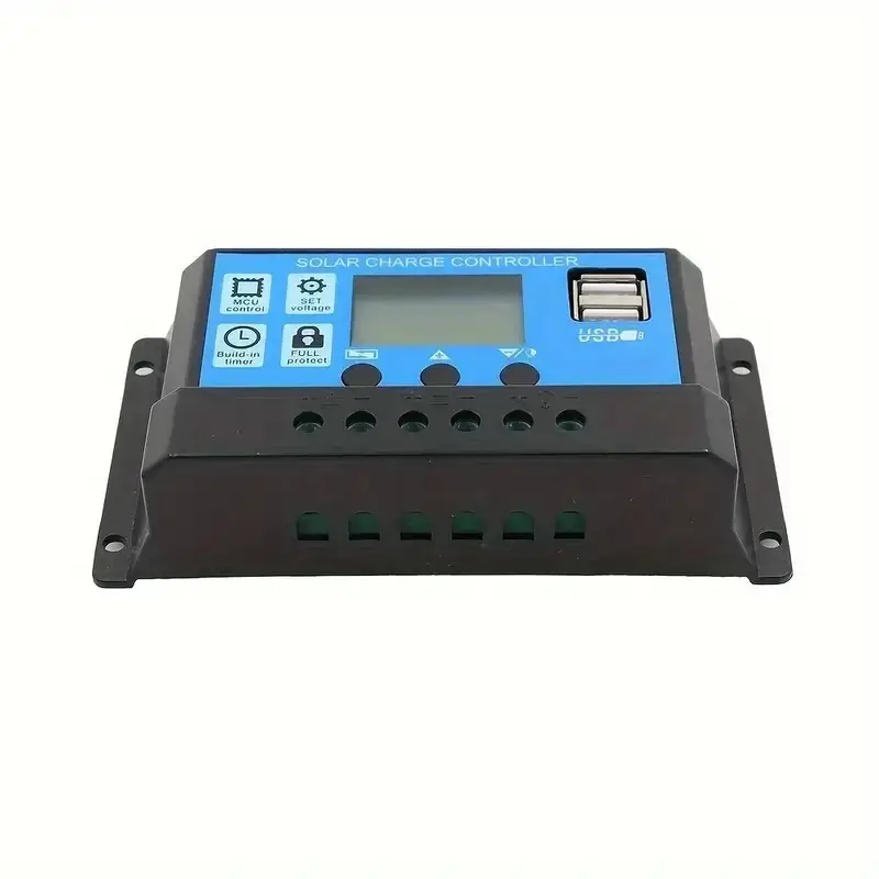 30A Solar Panel Battery Charge Controller 12V 24V, Dual USB Port, LCD Display - image 6 | Free standard UK delivery included | Discount Quality Products