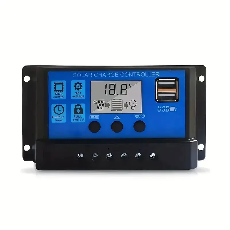 100A Solar Panel Battery Charge Controller 12V 24V, Dual USB Port, LCD Display - image 11 | Free standard UK delivery included | Discount Quality Products