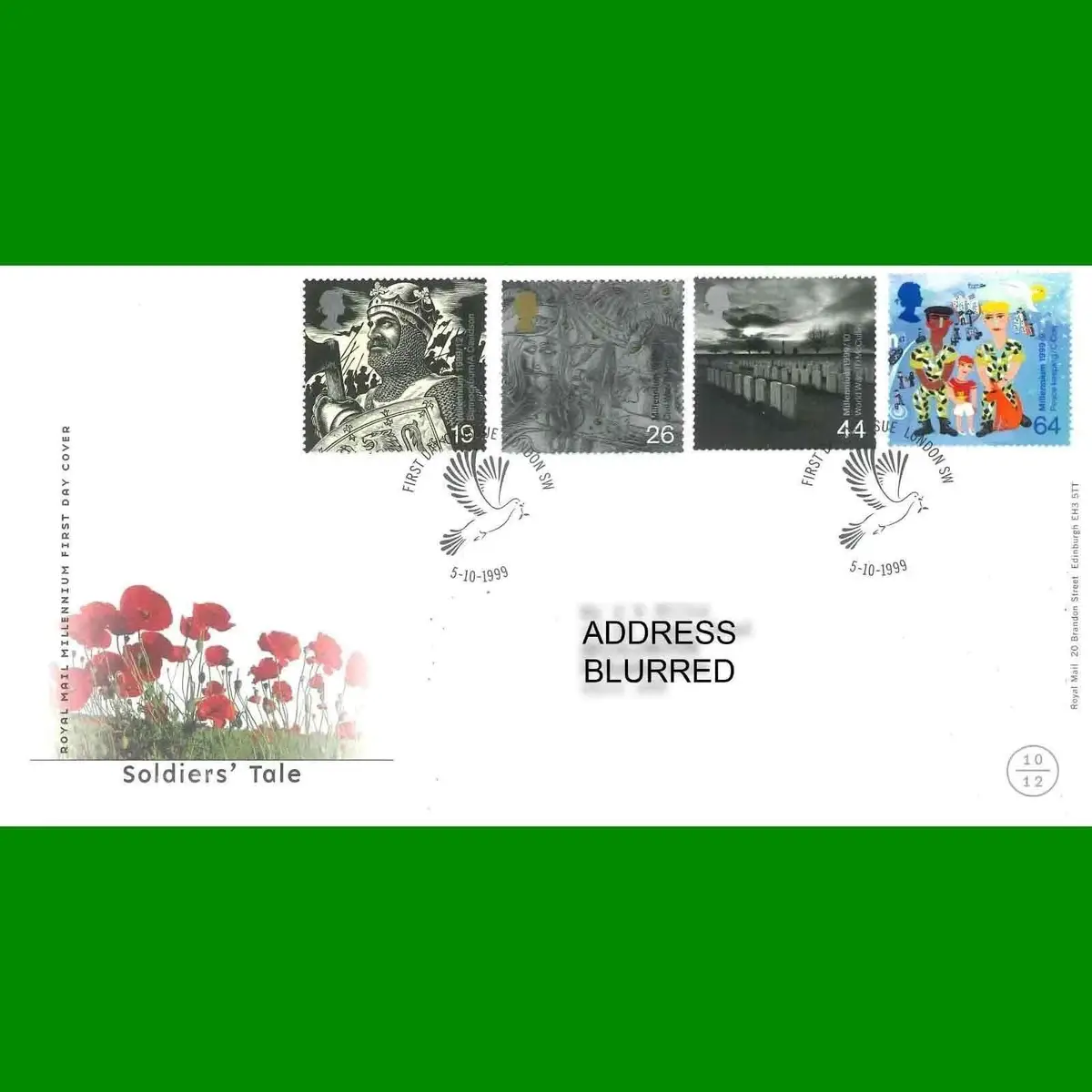 FDC Soldiers' Tale Commemorative Royal Mail First Day Cover Stamps, 5.10.1999