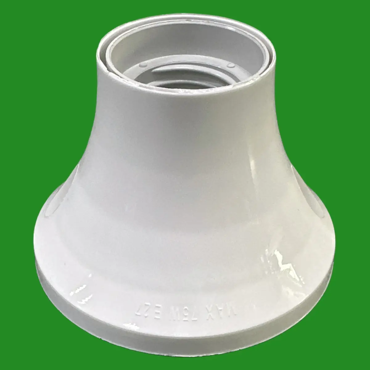 10x Edison Screw E27 White Straight Batten Ceiling Lamp Holder Light Bulb Socket - image 3 | Free standard UK delivery included | Discount Quality Products