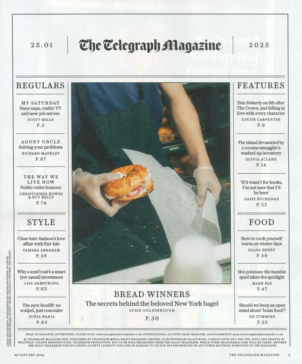 Telegraph Magazine: Erin Doherty, Scott Mills, Richard Madeley, Fashion, 25.1.25 - image 2 | Free standard UK delivery included | Discount Quality Products