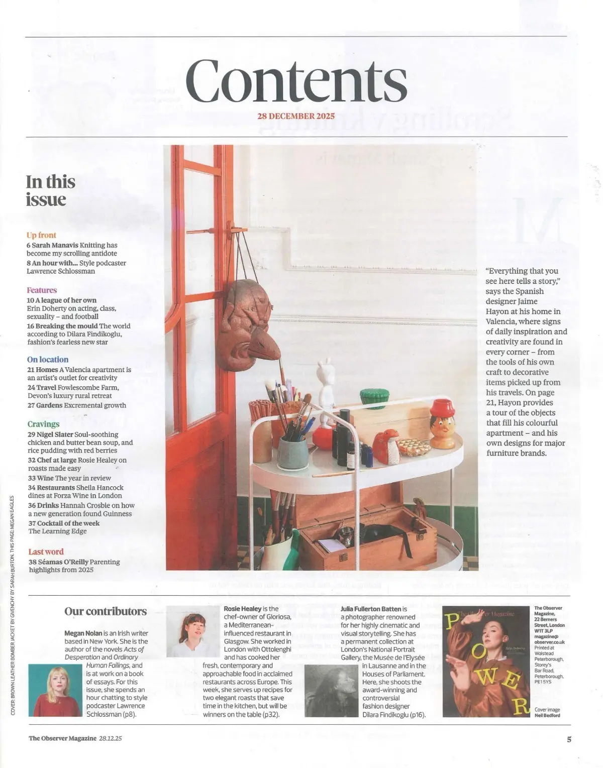 Observer Magazine: Erin Doherty, Dilara Findikoglu, Nigel Slater, 28.12.25 - image 3 | Free standard UK delivery included | Discount Quality Products