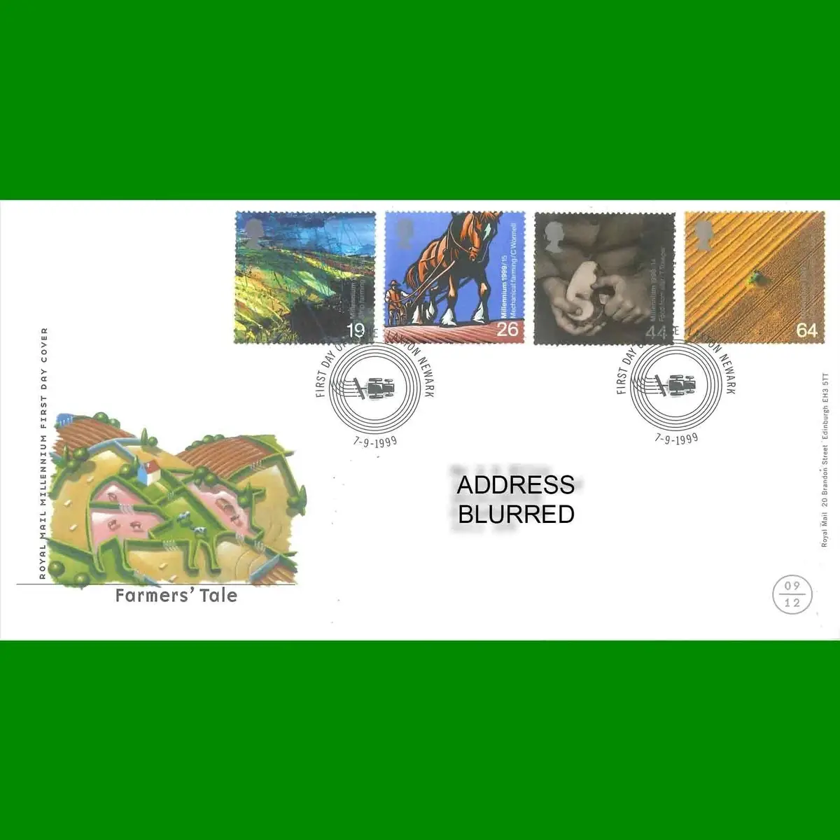 FDC Farmers' Tale Commemorative Royal Mail First Day Cover Stamps, 7.9.1999