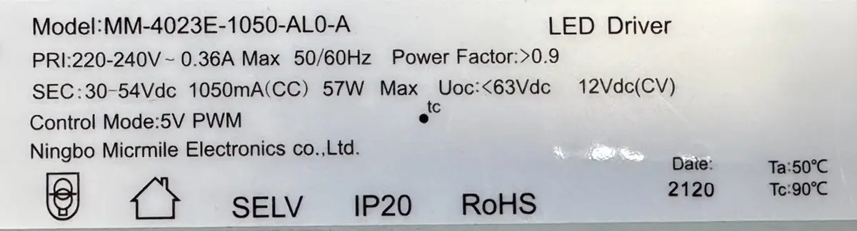 48W 57W Kosnic LED Driver Power Supply for 5ft Kennet Batten KBTN48LS12-DRV - image 5 | Free standard UK delivery included | Discount Quality Products