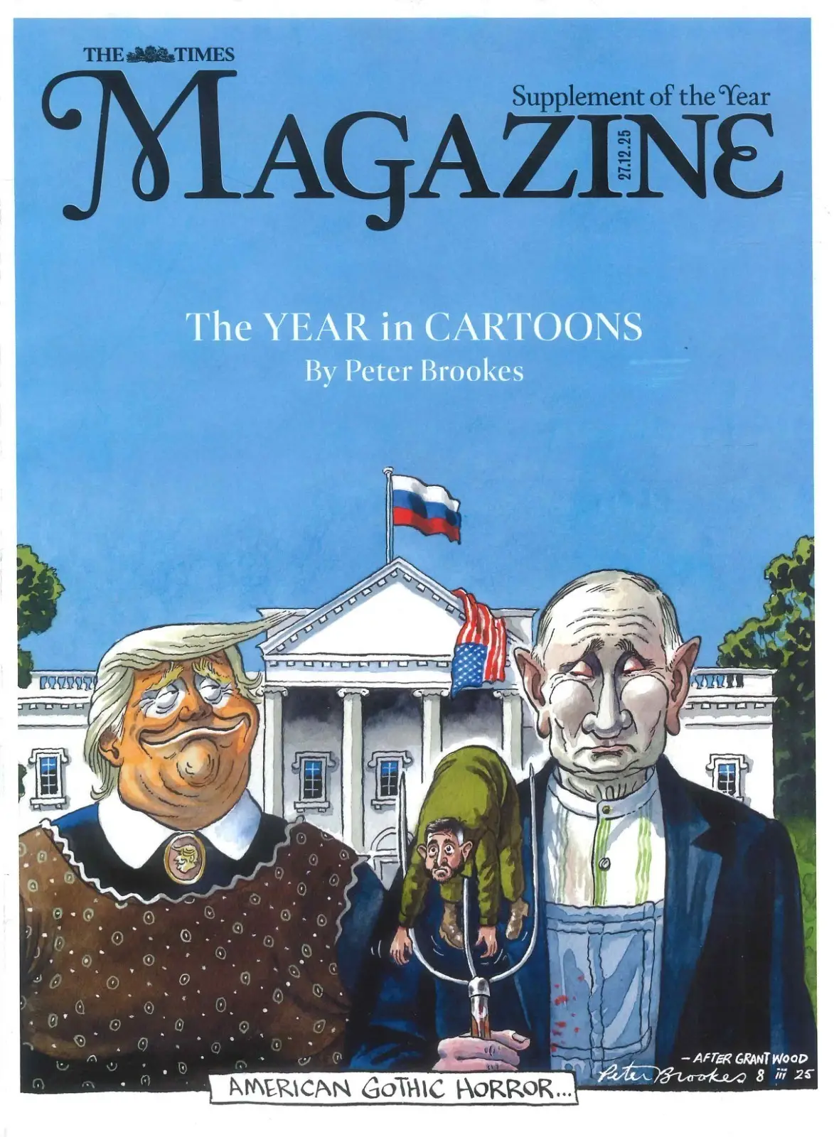 Times Magazine Year in Cartoons, Donald Trump, Vladimir Putin, Zelensky 27.12.25 - Free standard UK delivery included | Discount Quality Products