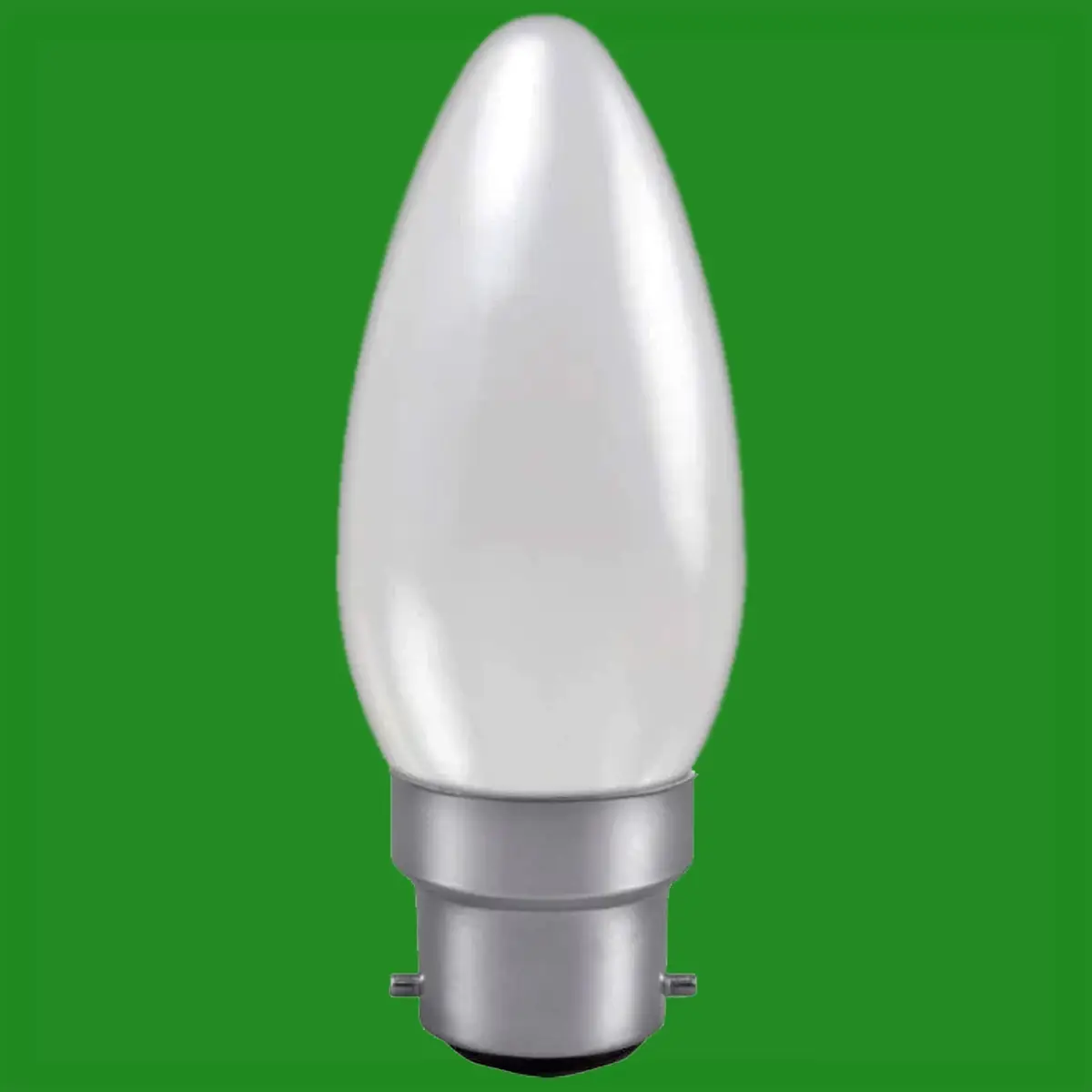 10x 60W Frosted Candle Dimmable Filament Light Bulbs, B22, BC, Bayonet Cap Lamps