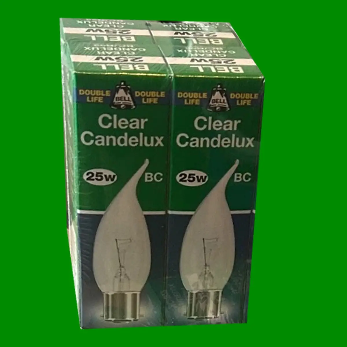 4x 25W BELL Clear Bent Tip Candle Dimmable Light Bulbs, BC, B22 Candelux Lamp - image 2 | Free standard UK delivery included | Discount Quality Products